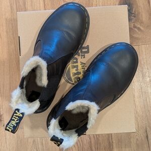 Dr Martens Leonore Black Leather Boots